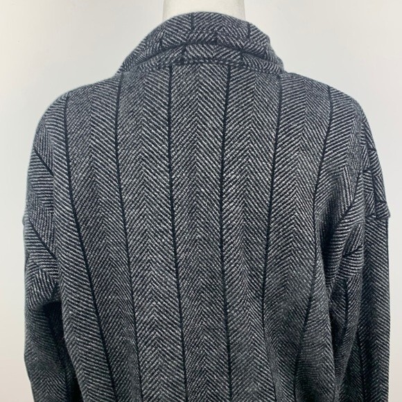 Revolve NEW Bobi Los Angeles Herringbone Knit Jacket Oversized Open Front Size S - Picture 13 of 13